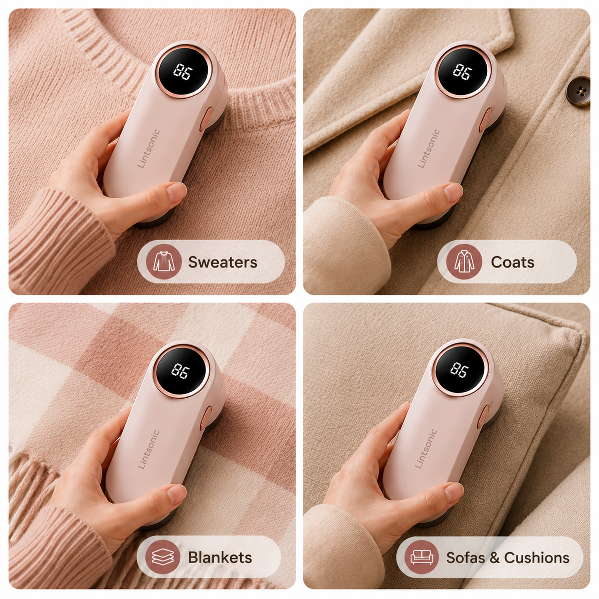 Lintsonic™ Electric Fabric Shaver & Lint Remover